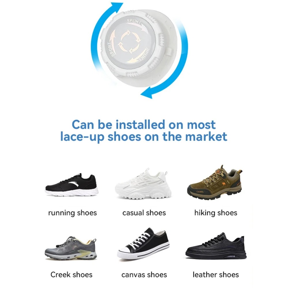 Tali sepatu putar - Automatic Rotating Shoelace Buckle - Gambar 15