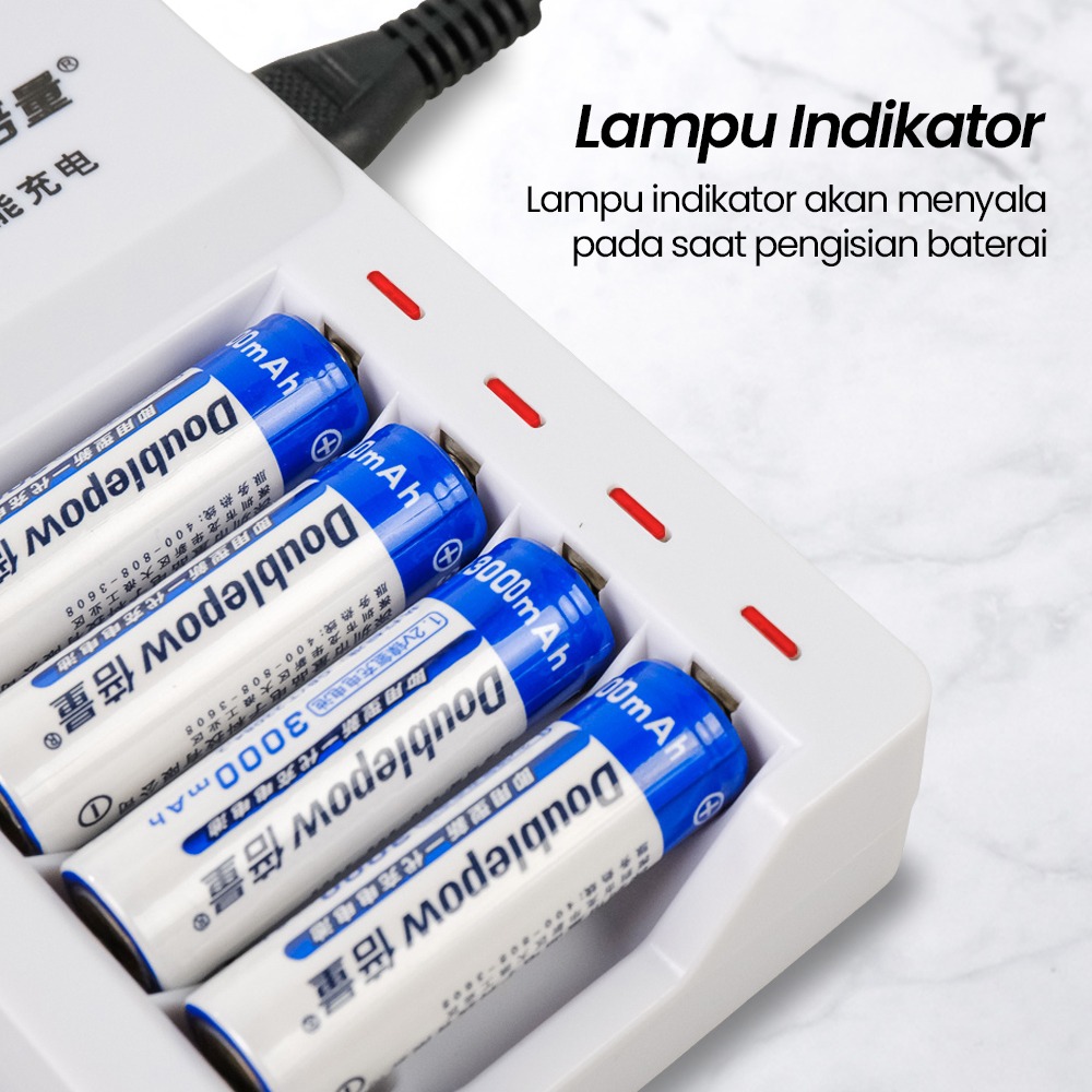 Charger Baterai Doublepow 4 Slot DP-K11 - Gambar 2
