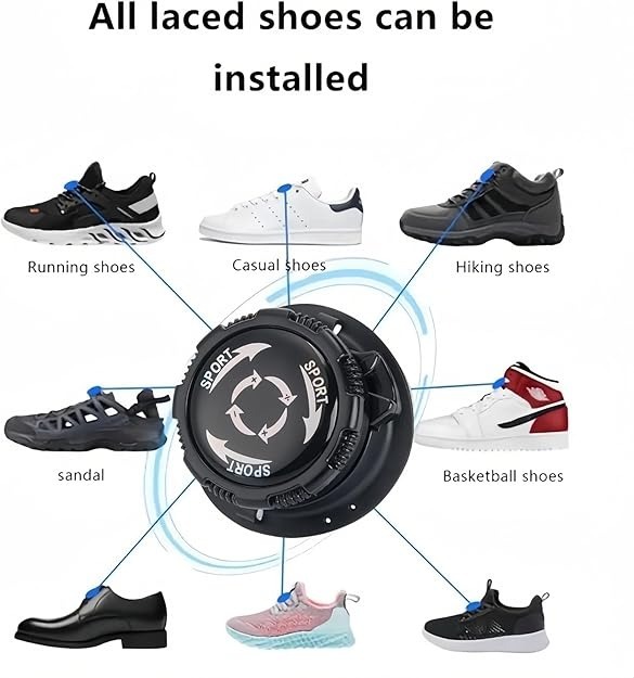 Tali sepatu putar - Automatic Rotating Shoelace Buckle - Gambar 4