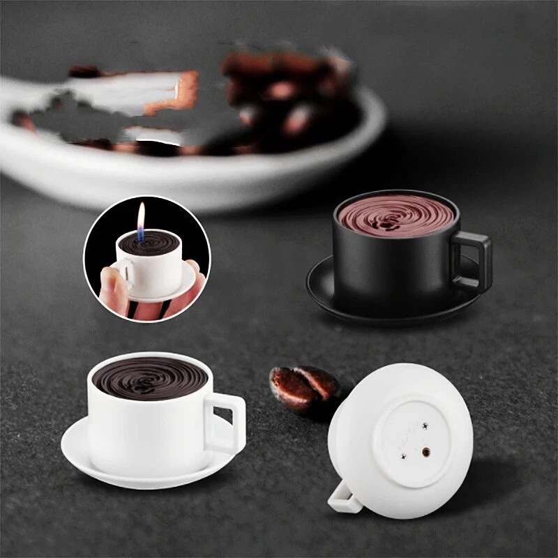 Korek Api Gas Unik Model Cangkir Kopi