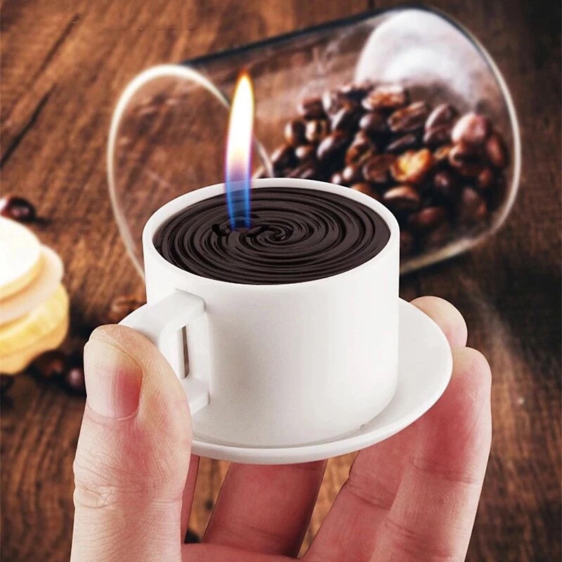 Korek Api Gas Unik Model Cangkir Kopi - Gambar 2