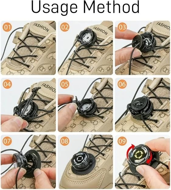 Tali sepatu putar - Automatic Rotating Shoelace Buckle - Gambar 8